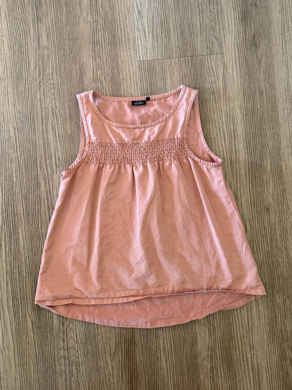 kate spade Pink Smocked Yoke Sleeveless Tank